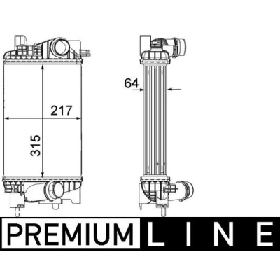 Imagen de MAHLE ORIGINAL CI 262 000P Intercooler