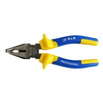 Imagen de S&amp;R Alicate Universal 180 mm x 38mm acero al Cr V 2 Alicates de corte con Mango Goma ergonómico