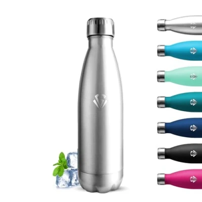 Imagen de Grsta Botella Agua Acero Inoxidable 750ml Termica, sin BPA, Gimnasio, A Prueba de Fugas, Cantimplora Inoxidable, Mantiene 24H Frio/12H Calor, para Cámping, Oficina, Yoga
