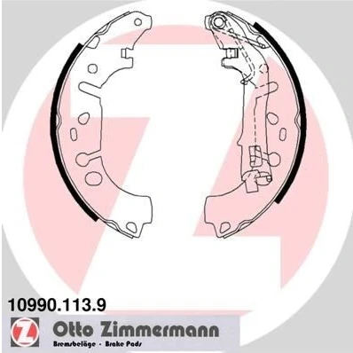 Imagen de ZIMMERMANN 10990.113.9 Zapatas de Freno 228 40 con muelle, palanca, Foto correspondiente a la entrega OPEL: Corsa D Hatchback, E Hatchback