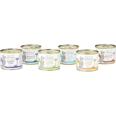 Imagen de MjAMjAM comida húmeda premium para perros Mixpaket II con pollo y pato, ternera, pavo, cordero, pack de 6 (6 x 200 g), natural extra carne