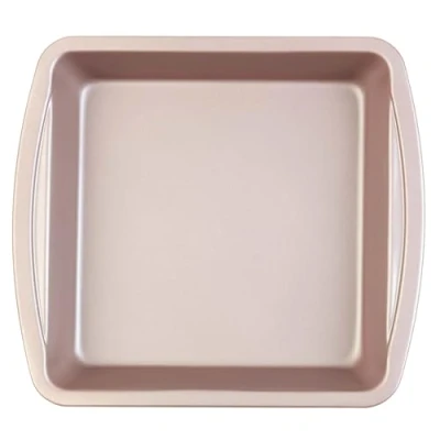 Imagen de Salter BW07909C Bandeja Para Hornear Rectangular De 26 cm, Molde Antiadherente Bizcocho Fabricado Con Acero Al Carbono, La Colección Champán Metallic, Resistente Y Duradero, Rosa