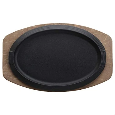 Imagen de Ilsa Plato Oval 32x22 Hierro con Madera, Metal, Multicolor