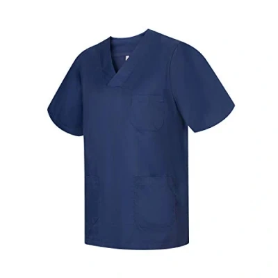 Imagen de MISEMIYA CASACA UNISEX MÉDICO ENFERMERA UNIFORME LIMPIEZA LABORAL ESTÉTICA DENTISTA VETERINARIA SANITARIO HOSTELERÍA Ref.817 4XL, Azul Marino