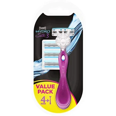 Imagen de Wilkinson Sword Hydro Silk 3 Hybrid Maquinilla Depilatoria Femenina de Hojas + Cuchillas Recambio