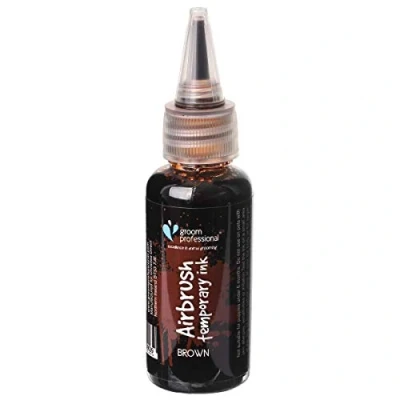 Imagen de GROOM PROFESSIONAL Creative Airbrush Tinta Temporal para aerógrafo, 30 ml, Color marrón