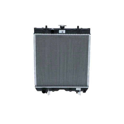 Imagen de NRF 50032 Radiador, refrigeración del motor 450 437 27 con caperuza Aletas soldadas