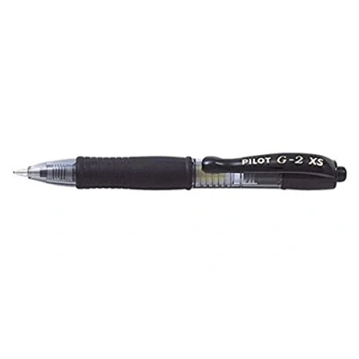 Imagen de PILOT Juego de 6 Mini G2 Gel Rollerball Tinta Bolígrafo con 0.4mm Línea XS7 Hada 0.7mm (Negro)