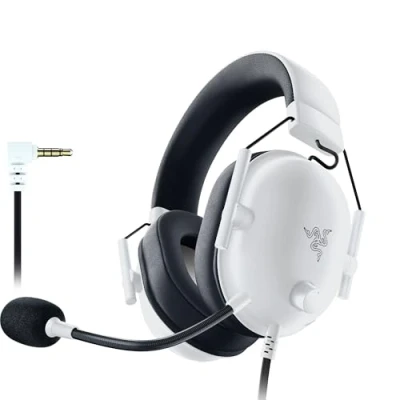 Imagen de Razer BlackShark V2 X (Playstation) Auriculares e Sports con Cable para Consola PS 5 (250g, micrófono cardioide, transductores de 50mm, cancelación pasiva del Ruido, Conector 3,5mm) Blanco