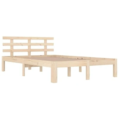 Imagen de vidaXL Estructura de Cama Matrimonial Somier Dormitorio Base Habitación Muebles Mobiliario Hogar Cuarto Descanso Madera Maciza 160x200 cm