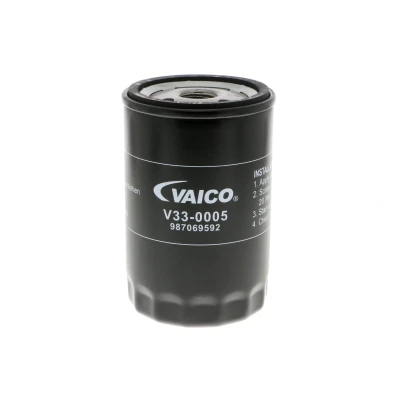 Imagen de VAICO V33 0005 Filtro de aceite 3/4 16 UNF Original calidad con dos válvulas bloqueo retorno enroscable VOLKSWAGEN: Golf 4