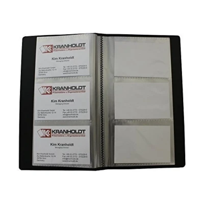 Imagen de exxo by HFP tarjeta de visita libro con eingeschweißten Fundas, color negro 210x120mm