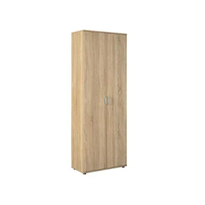 Imagen de Inter Link Mueble multiusos Archivador 2 puertas 5 estantes incluidos Acabado melamina Roble Sonoma 70 x 34 189 cm Gallo