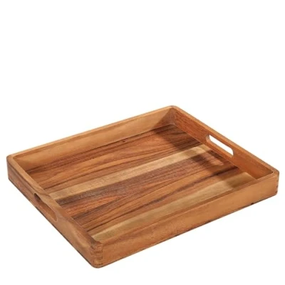 Imagen de Zassenhaus Bandeja de Madera Acacia con Asas Desayuno Decorativa Tableta para vajilla Dura cultivada Forma sostenible 52 x 43 6 cm