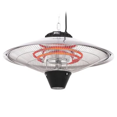 Imagen de Gerlach GL 7735 Calefactor de Techo para Terraza Exterior, Estufa Eléctrica, Mando a Distancia, Temporizador, Elemento fibras Carbono, IP24, 3 Niveles Potencia 900W / 1200 2100W