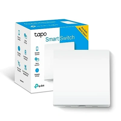Imagen de Interruptor inalámbrico TP Link Tapo S210, 600 W, 868 MHz, Wi Fi Inteligente, Control por voz, Blanco