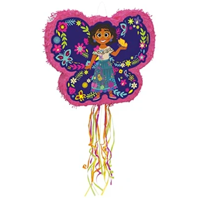 Imagen de Disney Encanto Piñata con Forma de Mariposa 1 Unidad (Paquete 1), Multicolor (Unique Party 51248)