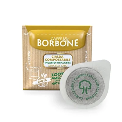 Imagen de Caffè Borbone Cápsulas Compostables, Mezcla de Café Oro 150 Compatibles con el Sistema ESE Papel 44 mm