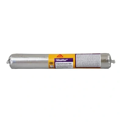 Imagen de SikaMur InjectoCream 100, Tratamiento contra de humedades por capilaridad en las murados, Blanco, 600ml