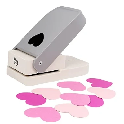 Imagen de Ideen mit Herz perforadora extrafuerte para papel de hasta 500 g/m², con diseño corazón, tamaño grande, 6,3 cm x 4,5
