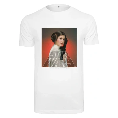 Imagen de Merchcode STAR WARS Princess LEIA Camiseta estampada, Hombre, Talla: Small, White