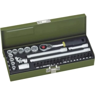 Imagen de PROXXON 2223078 Estuche mecánico de precisión 1/4&quot; 32 pc, Rojo