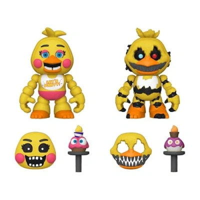 Imagen de Funko Five Nights At Freddy&#039;S (FNAF) Snap: Nightmare Chica The Chicken &amp; Toy 2PK Figura de Vinilo Coleccionable Idea Regalo Mercancia Oficial Juguetes para Niños y Adultos
