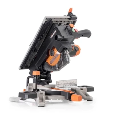 Imagen de Evolution Power Tools R210MTS G2 Sierra híbrida convertible de mesa/ingletadora, compacta y portátil, corte multimaterial, corta madera, metal, plástico, etc.; incluye una hoja 210 mm
