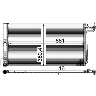 Imagen de MAHLE ORIGINAL AC 29 000P Condensador con secador, sin presostato 681mm FORD: FOCUS 2, 3, Grand C Max