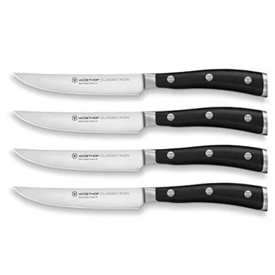 Imagen de WÜSTHOF Classic Ikon Juego de 4 cuchillos bistec