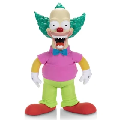 Imagen de Disney The Simpsons Talking Krusty Doll Muñeca de peluche 16 pulgadas alto, juguete cuerda Good and Evil Krusty, Classic Treehouse of Horror III Episode