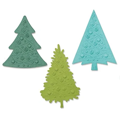 Imagen de Sizzix Carpeta de Estampado Switchlits Festive Trees Kath Breen 665967 Capítulo 3 2022, Papel, Multicolor, One Size