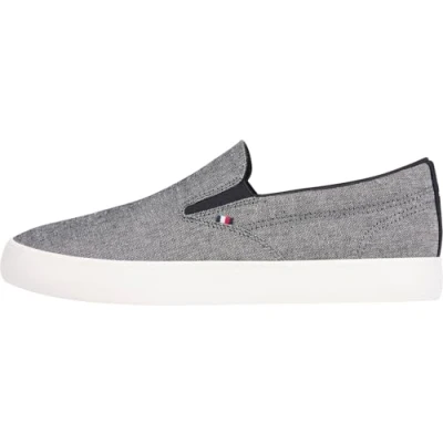 Imagen de Tommy Hilfiger Sneaker con suela vulcanizada Hombre Low Slip On Mocasín, Negro (Black), 46