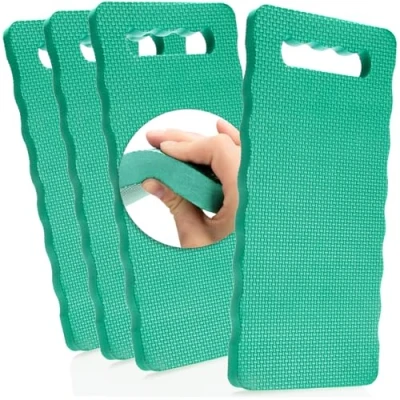 Imagen de com four® 4X Rodilleras para el jardín jardinería Manualidades y Ocio Estera de protección Las Rodillas Resistente al Agua, Aislante (Verde 4 Piezas)