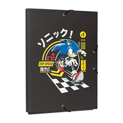 Imagen de Grupo Erik Carpeta solapas premium Sonic A4 clasificadora escolar/Carpeta portafolios cartón gomas Vuelta al cole material escolar