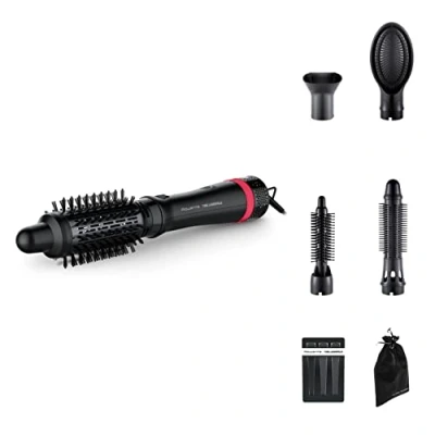 Imagen de Rowenta Cepillo de aire caliente Karl Lagerfeld CF635L Express Style peinado 5 en 1 revestimiento queratina y brillo constante 60 C todos los tipos cabello amplia gama