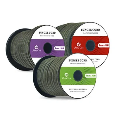Imagen de Abma Cord Cuerda Elástica 8mm 10M de Lona Goma Tensora Expansora Ejército Verde