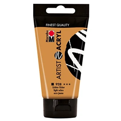Imagen de Marabu Kreativfarben 122002928 Pintura acrílica, calidad artística, 75 ml, color ocre claro , color/modelo surtido
