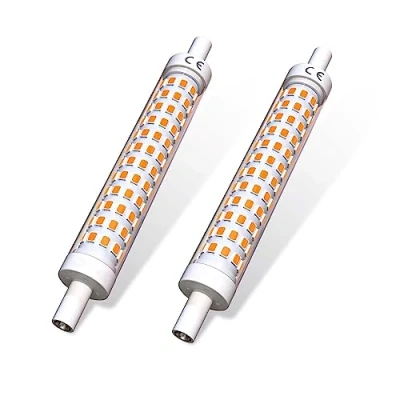 Imagen de DoRight R7s Bombilla LED 118MM, 15W J118 Lineal Slim, Blanco Cálido 3000K con 1300LM Doble Efecto, Equivalente 150W Lámpara Halógena AC 220240V, 360 Grados (2 Unidades)