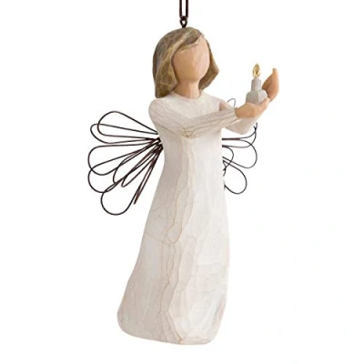 Imagen de Willow Tree Figura para Colgar ángel con Vela Motivos navideños, Enesco