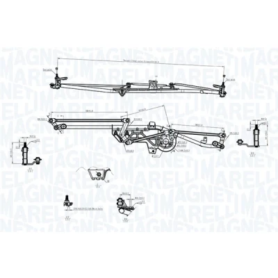 Imagen de MAGNETI MARELLI 085570752010 Varillaje de Limpiaparabrisas delante