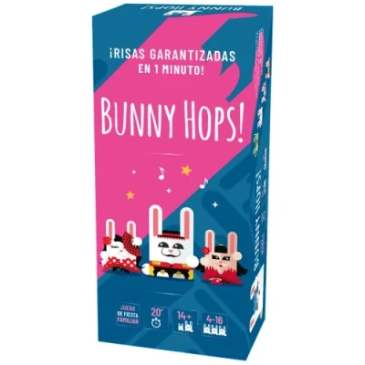 Imagen de Kyhu SAS Bunny Hops! Juego De Fiestas Familiar ¡Risas Garantizadas en 1 Minuto! a Partir 14 Años 4 16 Jugadores 20 Minutos por Partida Español