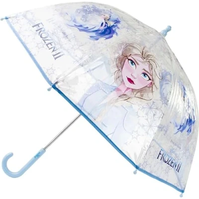 Imagen de CERDÁ LIFE&#039;S LITTLE MOMENTS Paraguas Transparente de Frozen 2 Apertura Manual, Compuesto por 8 Varillas y con Tubo Metálico Alta Resistencia Licencia Oficial Disney