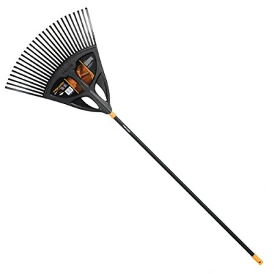 Imagen de Fiskars Rastrillo para hojas, 27 dientes, Longitud: 65 cm, Negro/Naranja, XL, Solid, 1015645