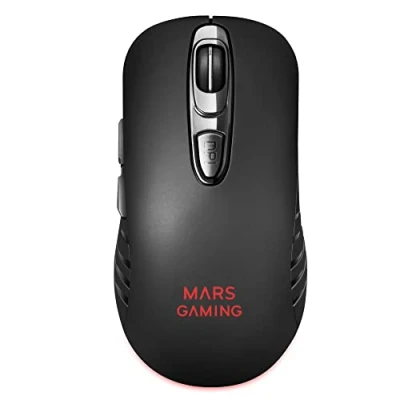 Imagen de MARSGAMING Mars Gaming MMW2, Ratón Inalámbrico, RGB Flow, 3200DPI, Soft Touch, Negro