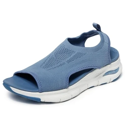 Imagen de Skechers Arch Fit City Catch Sandalia deportiva para mujer, Pizarra, 41 EU