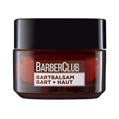 Imagen de L&#039;Oréal Men Expert Bálsamo para barba + piel hombres, apoyo el crecimiento saludable de la barba, cuidado hombre con aceite esencial madera cedro, Barber Club, 1 x 50
