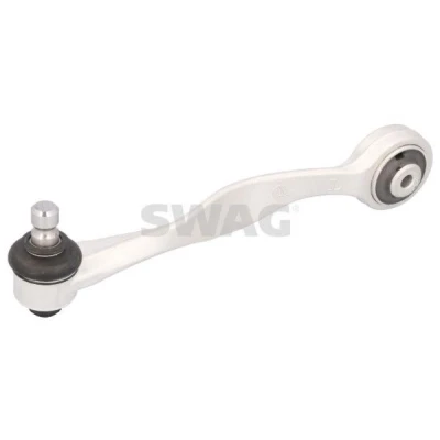 Imagen de SWAG 32 93 1332 Barra oscilante, suspensión de ruedas con apoyo Eje delantero, izquierda, arriba, posterior Brazo oscilante transversal Aluminio