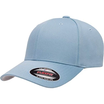 Imagen de Gorra de béisbol ajustada y deportiva para hombre Flexfit azul S/M