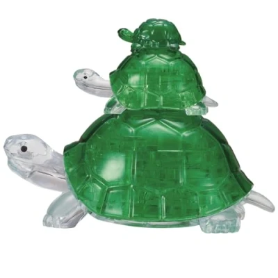 Imagen de HCM Kinzel 3D Crystal Schildkröten Conejitos Puzzle de Cristal Tortugas, Multicolor (59185)